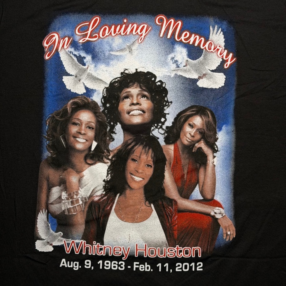 2012 Whitney Houston‎ RIP memorial tribute music shirt XXL